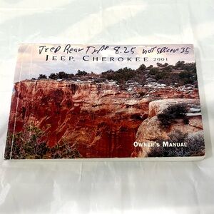 2001 Jeep Cherokee Owners Manual User Guide 81-326-1056 Book